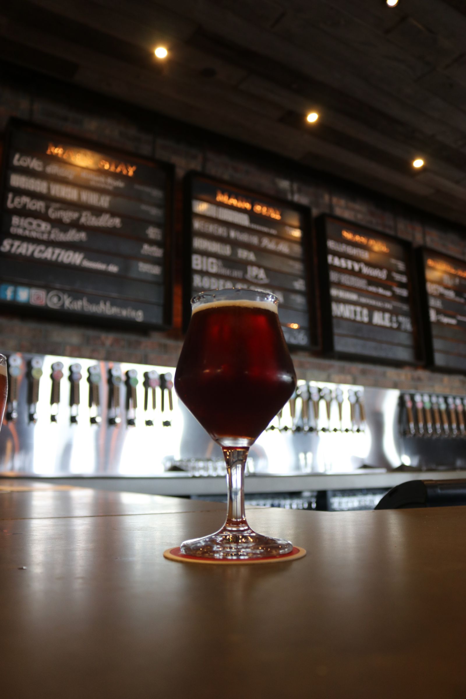 Illustrative craft beer at the bar