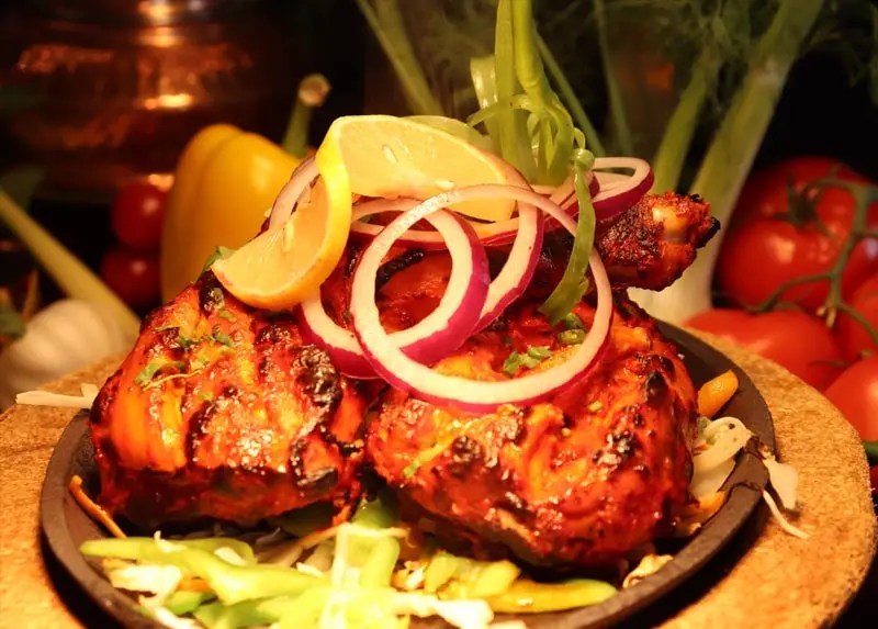 Illustrative Indian food presentation