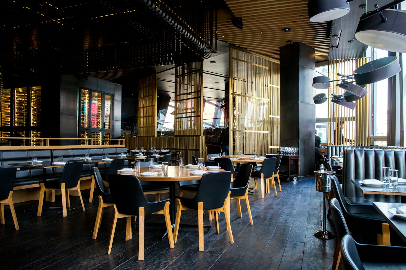 Elegant restaurant interior prepared for private dining